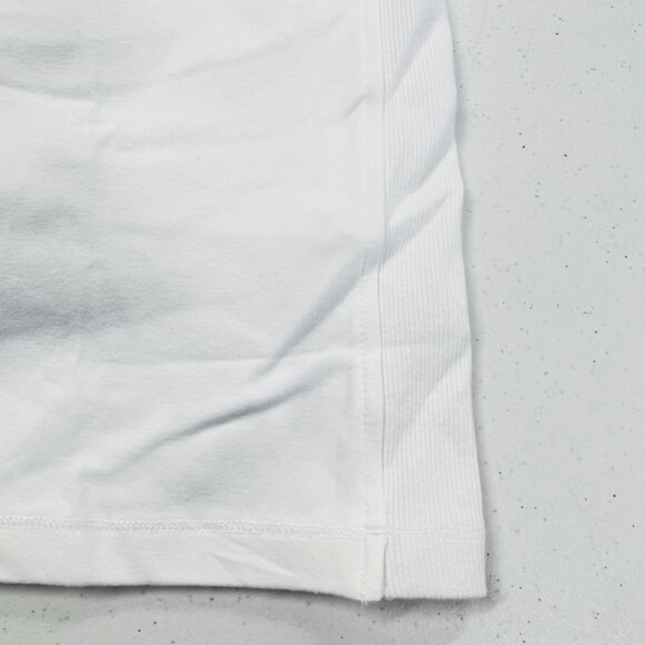 NWT T by Talbots White Everyday Stretch Skort - Size Medium Ribbed Sided Pockets - Picture 4 of 7